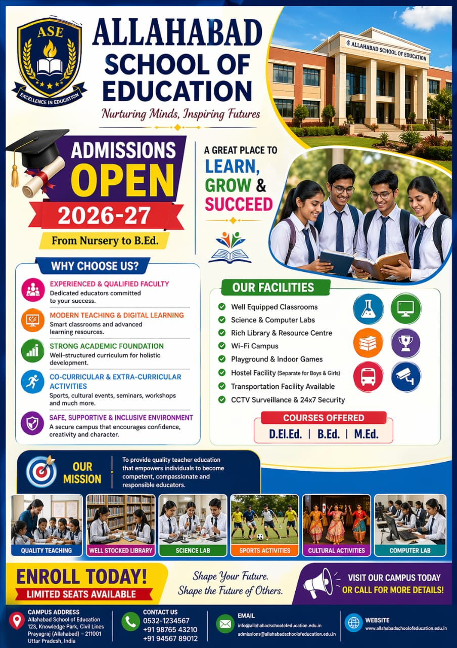 Allahabad School of Education Admissions Open